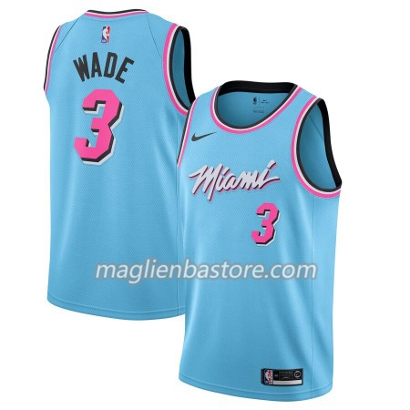 Maglia NBA Miami Heat Dwyane Wade 3 Nike 2019-20 City Edition Swingman - Uomo